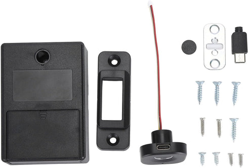 Qcwwy Biometric Fingerprint Drawer Lock Smart Keyless Hidden File Wardrobe Lock with Semiconductor