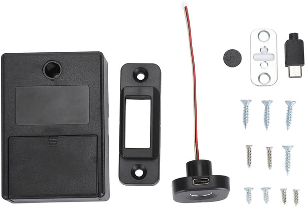 Qcwwy Biometric Fingerprint Drawer Lock Smart Keyless Hidden File Wardrobe Lock with Semiconductor