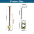 Biaungdo M8 110mm 8 x Bunk Bed Bolts, Hex Drive Socket Furniture Barrel Screws Bolt Nuts Furniture Crib Baby Bed Bolt
