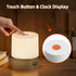 QDPKPI 3 Dimming Nursery Night Light with Clock for Kids, Touch Lamp Bedside Desk Lamp, Portable Breastfeeding Night