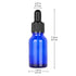stonylab 15ml (0.5 oz) 4-Pack Cobalt Glass Dropper Bottles, Blue Empty Glass with Dropper and Label
