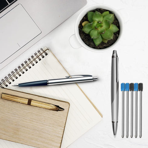 Ballpoint Pen Refills Pack of 20, Smooth Writing 2.75 Inch 1.0 mm Medium Point Metal Refill for Diamond Crystal Stylus