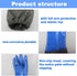 Haiou Long Rubber Gloves, Elbow Length Chemical Resistant with Cotton Lining, 25 inches, Large