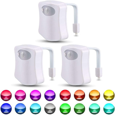 BSASHF Color Changing Motion Sensor LED Multi-Color Toilet Night Light - Motion Activated
