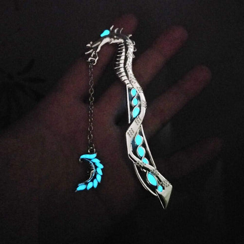 Metal Bookmarks with Chain, Unique Glow in The Dark Bookmark, Inspirational Book Markers for Book Lovers