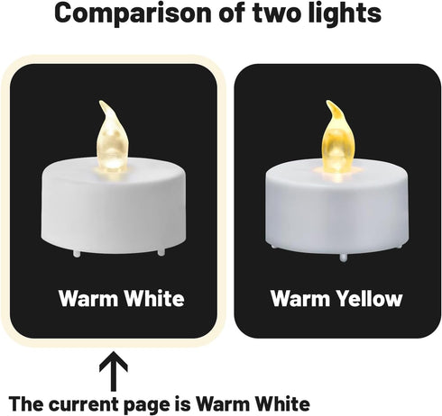 Lights:200 Pack 200+ Battery Operated LED Tea LED Flameless Bright Flickering Candles Long Lasting Hours Electric