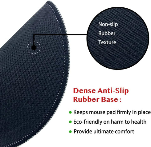 HANTUONE Funny Dog Round Mouse Pad with Non-Slip Rubber and Stitched Edges, Desk Accessories for Women, Friends, Dog