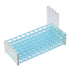 uxcell 2Pcs Detachable Polypropylene Test Tube Holder Rack, 50 Hole for 13-16mm Tubes Light Blue