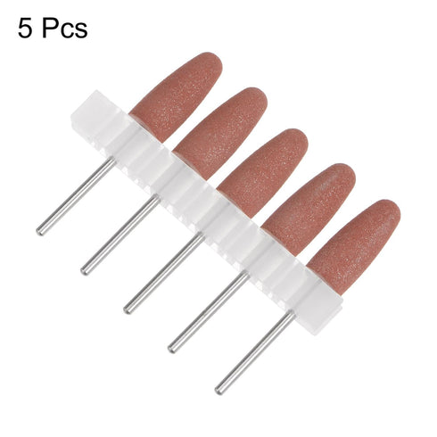 5pcs Rubber Polishing Bit, Silicone Buffing Wheels 80 Grit for Electric Grinder Rotary Tool, Cone Shape