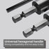 Tapered Reamer Set with T Handle, 3-13mm & 5-16mm, 6 Fluted Carbon Steel Hex Shank for Guitar Woodworking, 2pcs