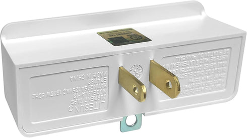 Grounded Adapter 3-Prong to 2-Prong Triple Outlet Converter, UL Listed 3 Pin to 2 Pin Plug Extender with 3 AC Outlets
