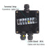 Watertight Junction Box, IP67 Waterproof Electrical Project Box with 4P 15A Barrier Terminals, 1 in/2 Out Cable Glands