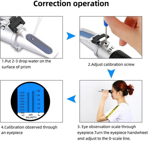 VGVGV 0-100% Brix Refractometer, Handheld Seawater Salinity Meter Sodium Chloride Concentration Refractometer for Wine