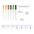 #40/31 mm 6 Pcs/Pack, 1 Pack JMU Dental K Files for Endodontic Root Canal, NITI Hand Use K-Files, Total