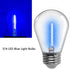 Blue S14 LED Bulbs 1W Outdoor String Lights Plastic Shatterproof Replacement Bulbs Waterproof E26 Base Vintage LED