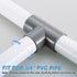 3/4" 12 3 Elbow Elbow uxcell PVC Tee, Pcs Way Connector Furniture Grade PVC Tee Pipe Fitting Adapter Corner Fitting