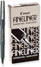Pilot Fineliner Markers, Fine Point, Black Ink, 12 Pens, Airtight Cap