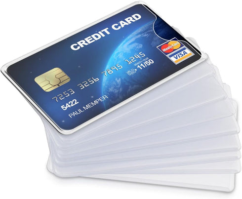 kwmobile Transparent ID Holders - 10 Pieces Credit Card Sleeves