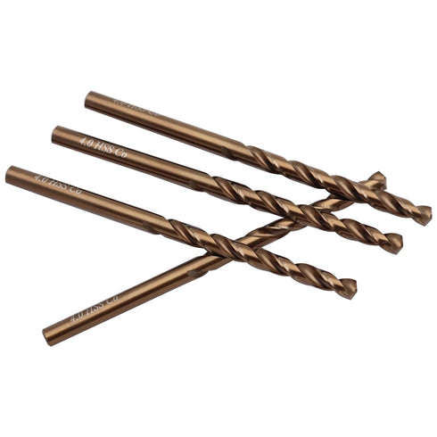 10Pcs 5/32" Cobalt Drill Bits, M35 HSS Metal Jobber Length Twist Drill Bit Set for Hard Metal, Stainless Steel, 4mm