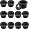 10 Packs Black Desk Grommet, 1 Inch Plastic Cable Wire Hole Cover for Office PC Desk Organizer