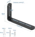 Mooche 4Pack 4.94*3.15 Inch) Floating Shelf Brackets, Heavy Duty Metal L Brackets Wall Mounted Corner Brace Angle