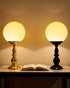 Lightdot Globe Table Lamp for Bedroom Mid Century Modern Small Desk Lamp