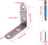 Ferixan 9 Pack 2 inch L Shaped Corner Brace - Shelf Brackets: Metal Stainless Steel Lightweight Angle Shelving Support