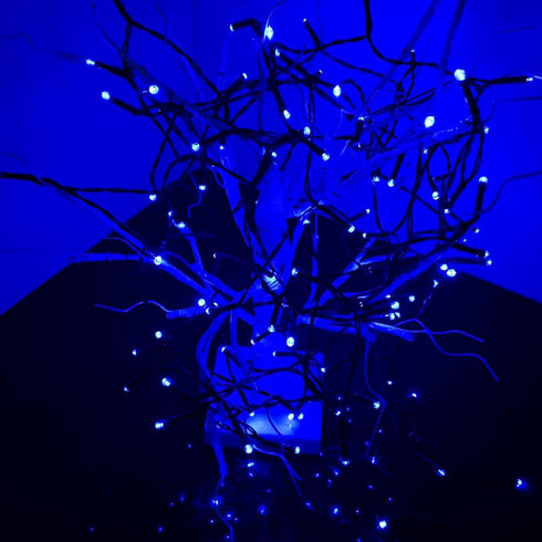 Taoushuleng 2 Pack 200 40Ft 8 Solar String Blue Lights Outdoor, Total LED Each with Lighting Modes for Yard