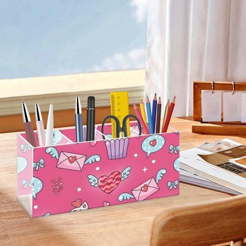 Ainavmxzs 4 Sweet Cute Cakes Acrylic Holder Organizer With Compartments Nail Desk Organizer Hair Accessories Storage