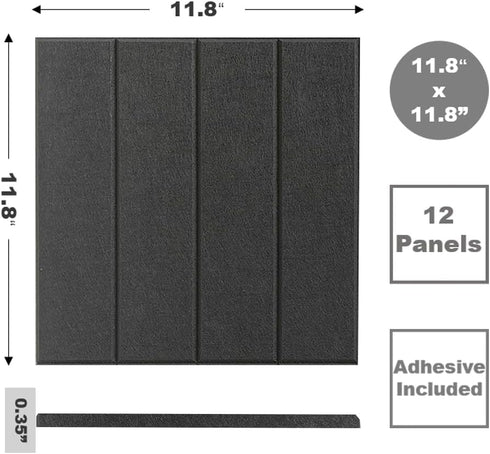 Large Cork Board Alternative, 12-Pack Felt Wall Tiles with Safe Removable Adhesive Tabs for Home Office