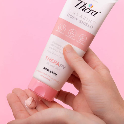 4 oz Thera Calazinc Body Shield Barrier Cream with Calamine and Zinc - Incontinence Skin Protectant Ointment, Diaper