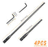 QWFHOME 1/4 Set 4Pcs 2 Set Extension Drill Bit Unbreakable Wood Spade Drill Bit Extension Extra-Long Drill Extension
