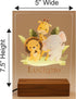 Personalized Led Night Light Name for Kids, Custom Cute Forest Animals with Wooden Base Bedroom Decor, Personalized