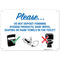 Please Do Not Deposit Feminine Products Baby Wipes Diapers in Toilet Sign,