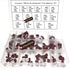 Polypropylene Capacitor Kit, 180Pcs 400V and 630V Assorted Film Capacitors, Range 10nF ~ 68nF