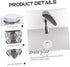 Veemoon Stylish Basin Drain Strainer - Spring Core Vanity Stool with Flip Board for Pool Use