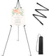 RRFTOK 63'' Instant Easel Stand for Display, Portable Ground Easel for Wedding Banner, Poster, Tabletop Easel with Bag
