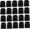HOOWIFFY 30 Pcs Black Square Plastic Furniture Leg Plugs End Caps 15x15mm Tubing