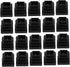 HOOWIFFY 30 Pcs Black Square Plastic Furniture Leg Plugs End Caps 15x15mm Tubing