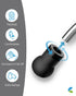 FriCARE Stethoscope for Nurses, Nursing Students, Vet - Replacement for Medical Diagnostic Gear, Grey Tubing