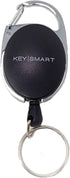 KeySmart Retractable Carabiner, Belt Clip Key Ring and Snap Badge Reel (1-Pack), Durable Badge Holder