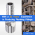 LTWFITTING Bar Production Stainless Steel 316 Barb Fitting Coupler/Connector 3/8" Hose ID x 1/4" Male NPT (Pack of 5)
