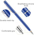 Unibene 6 Pack Glossy Blue Slim Metallic Retractable Ballpoint Pens, 1.0mm Medium Point with 6 Refills