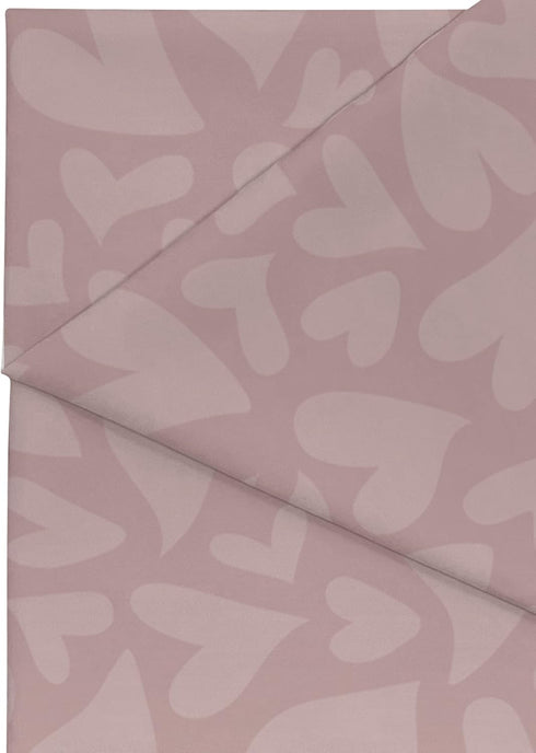 Light Mauve Hearts Creative Class Fabric - For Classroom Bulletin Boards, Pillows, Curtains, and Crafts