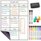 LUCYCAZ Magnetic Dry Erase To Do List Board for Fridge - Vertical Weekly Planning Board with 8 Markers, 12''x17'' (A3)