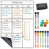 LUCYCAZ Magnetic Dry Erase To Do List Board for Fridge - Vertical Weekly Planning Board with 8 Markers, 12''x17'' (A3)