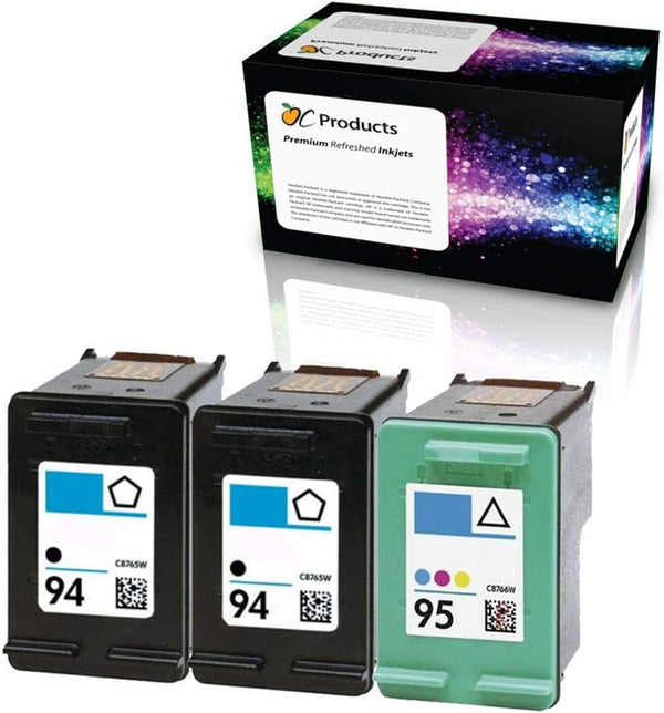 Refilled Ink Cartridge Replacement for HP 94 and HP 95, Compatible with Officejet 150 100 H470 7410 7310 7210 Deskjet