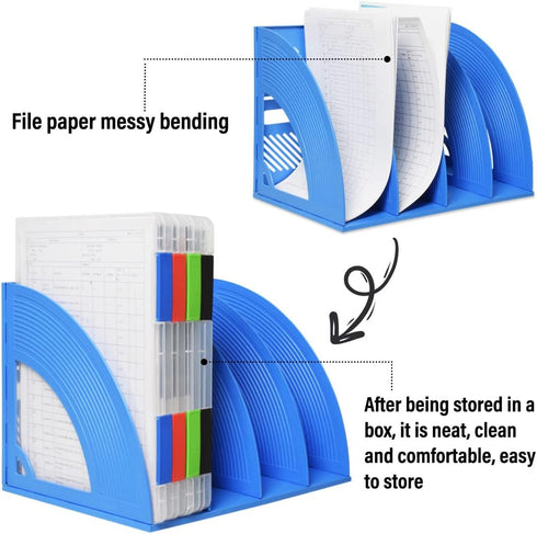 Lemical Portable A4 Magazine File Box, Transparent Plastic Document Organizer with Buckle Closure