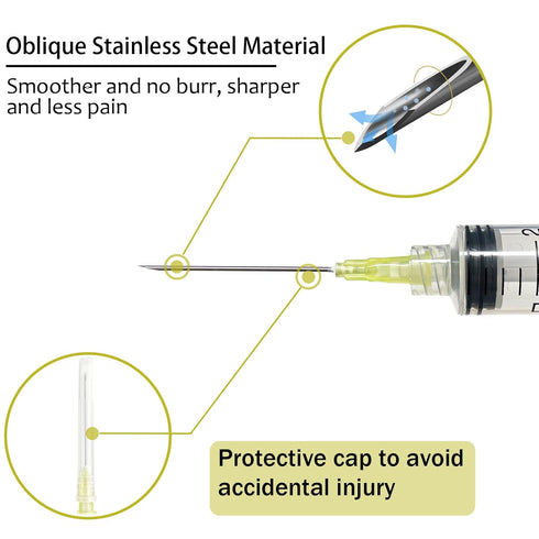 30 Pack 10mL Syringe with Needle 20 Gauge 1.5inch, Scientific Labs, Measurement, Individually Wrapped