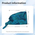 Mushrooms Snails Butterflies Breathable Scrub Hat for Nurses & Doctors Adjustable Working Cap with Moisture-Wicking